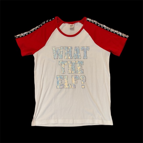Victoria's Secret Tops - Victoria's Secret Red and White Graphic Tee